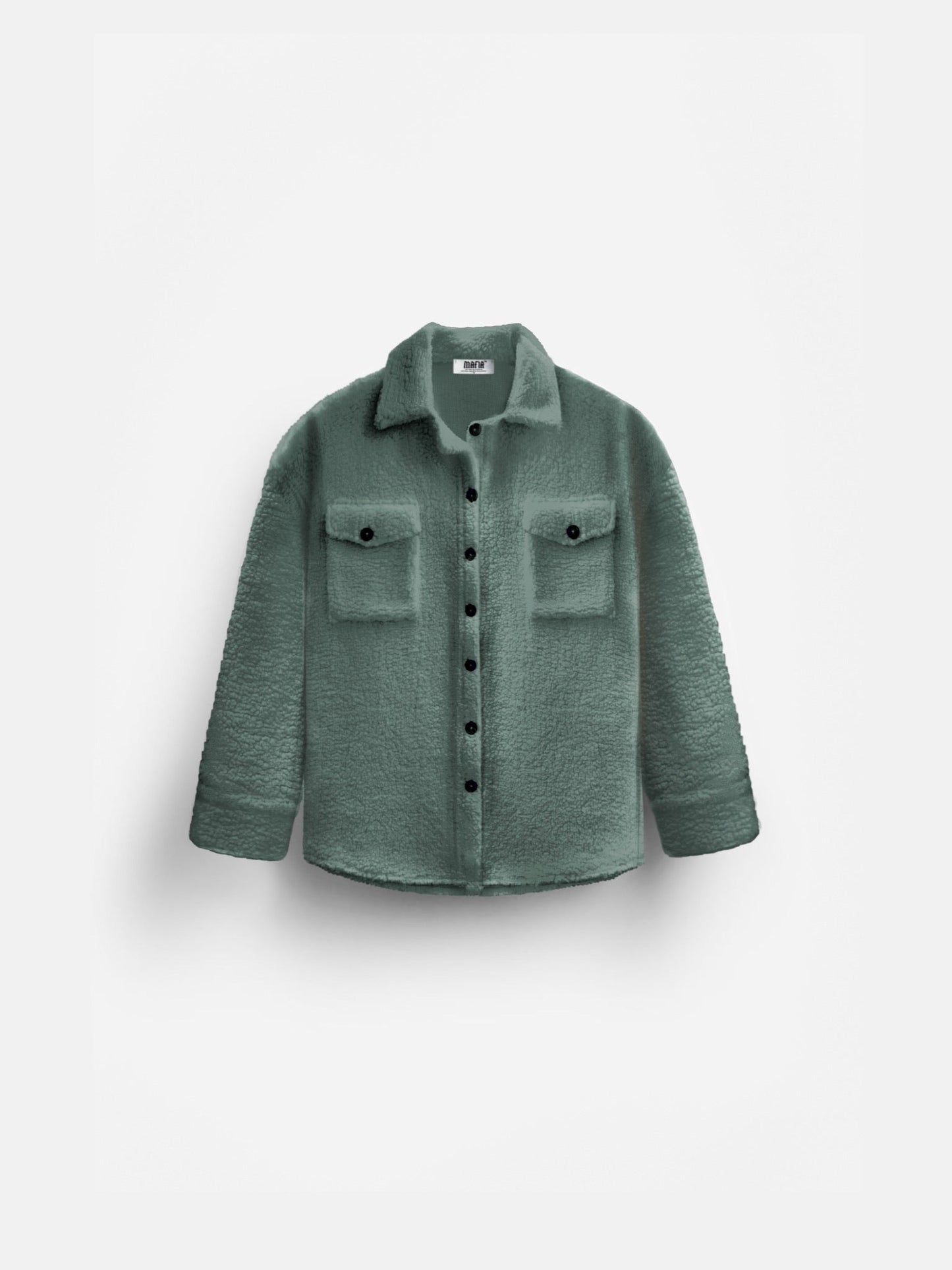 Oversize Plush Shirt - Deep Teal